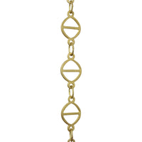 Chain BR45-W Designer Chandelier Chain with Welded Brass links and Oval Joining links, Antique Brass