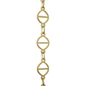 Chain BR45-W Designer Chandelier Chain with Welded Brass links and Oval Joining links, Antique Brass