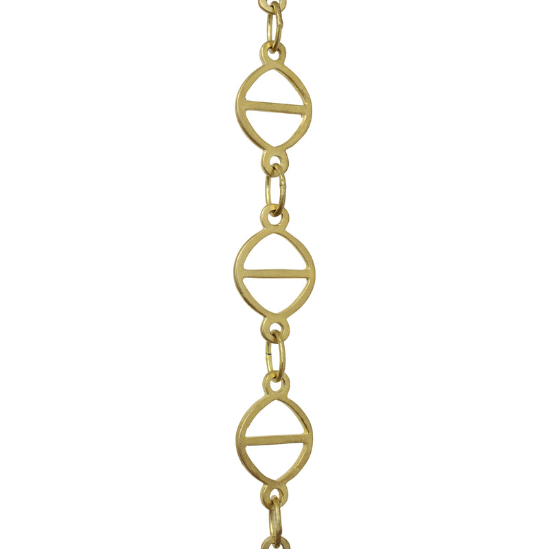 Chain BR45-W Designer Chandelier Chain with Welded Brass links and Oval Joining links, Antique Brass