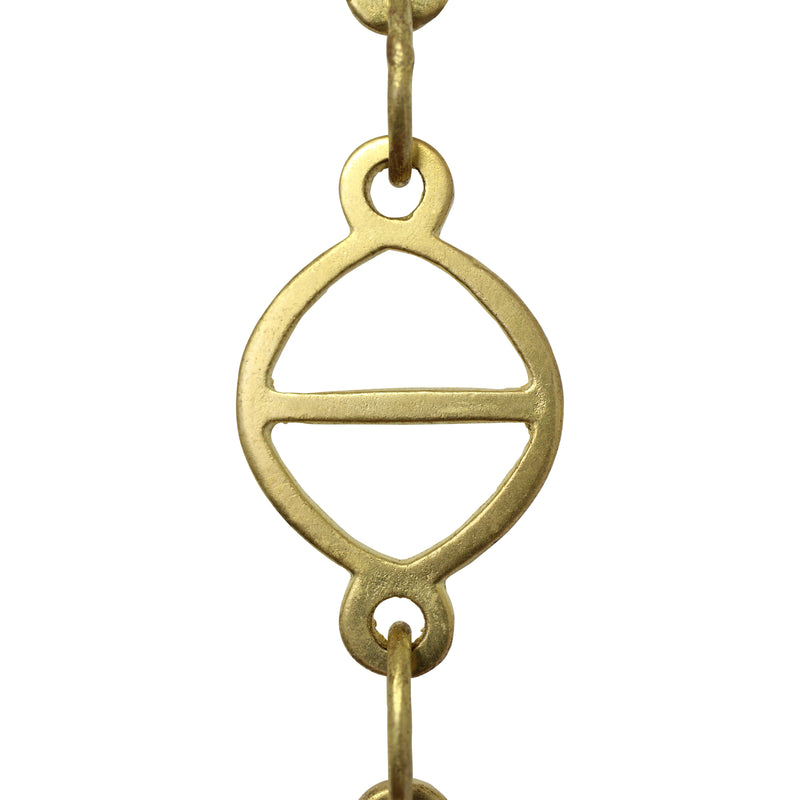 Chain BR45-W Designer Chandelier Chain with Welded Brass links and Oval Joining links, Antique Brass