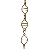 Chain BR46-W Designer Chandelier Chain with Welded Brass links and Oval Joining links, Antique Brass