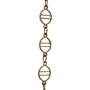Chain BR46-W Designer Chandelier Chain with Welded Brass links and Oval Joining links, Antique Brass