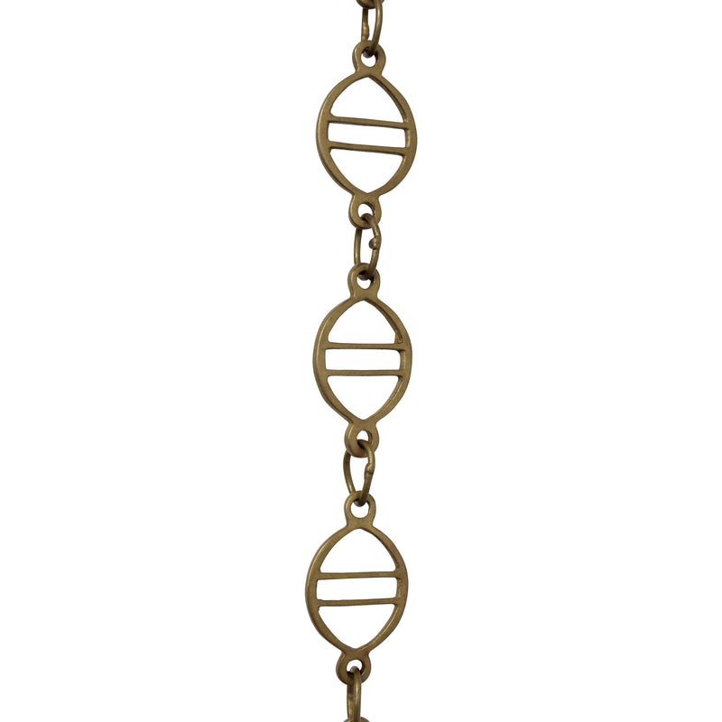 Chain BR46-W Designer Chandelier Chain with Welded Brass links and Oval Joining links, Antique Brass