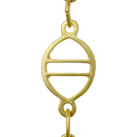 Chain BR46-W Designer Chandelier Chain with Welded Brass links and Oval Joining links, Antique Brass