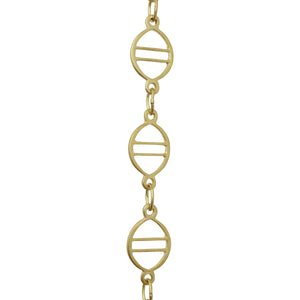 Chain BR46-W Designer Chandelier Chain with Welded Brass links and Oval Joining links, Antique Brass