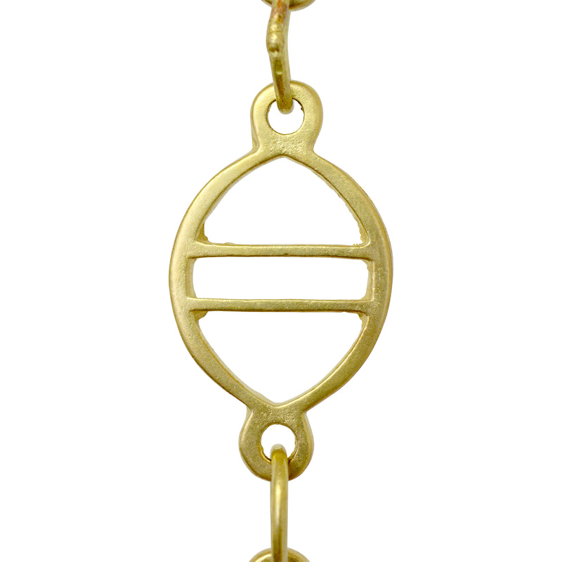 Chain BR46-W Designer Chandelier Chain with Welded Brass links and Oval Joining links, Antique Brass
