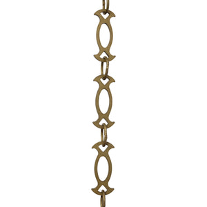 Chain BR47-W Designer Chandelier Chain with Welded Brass links and Oval Joining links, Antique Brass