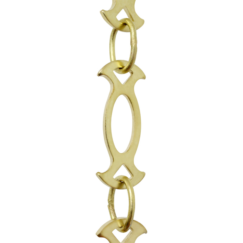 Chain BR47-W Designer Chandelier Chain with Welded Brass links and Oval Joining links, Antique Brass