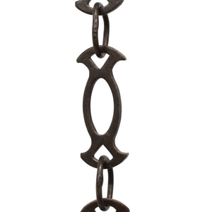Chain BR47-W Designer Chandelier Chain with Welded Brass links and Oval Joining links, Antique Brass