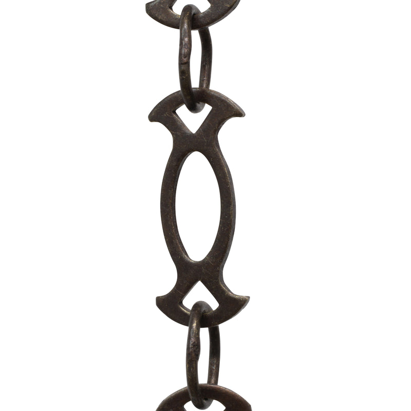 Chain BR47-W Designer Chandelier Chain with Welded Brass links and Oval Joining links, Antique Brass