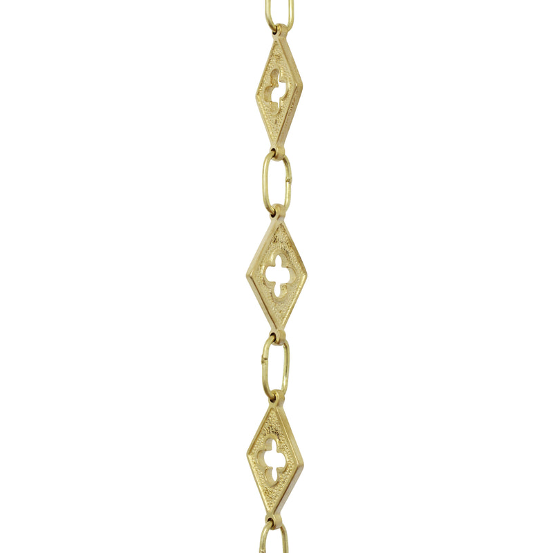 Chain BR48-W Vintage Chandelier Chain with Welded Brass links and Oval Joining links, Antique Brass