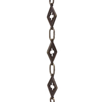 Chain BR48-W Vintage Chandelier Chain with Welded Brass links and Oval Joining links, Antique Brass