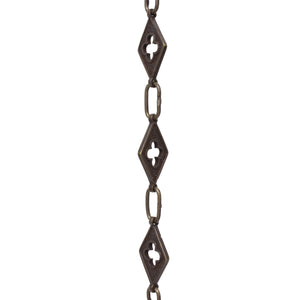 Chain BR48-W Vintage Chandelier Chain with Welded Brass links and Oval Joining links, Antique Brass