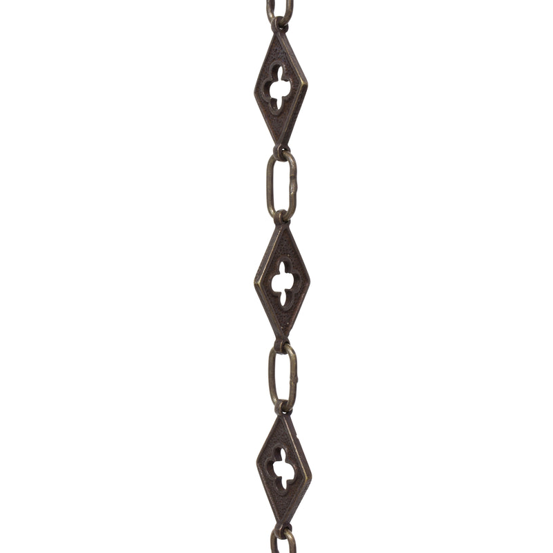 Chain BR48-W Vintage Chandelier Chain with Welded Brass links and Oval Joining links, Antique Brass