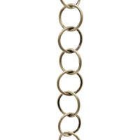 Chain IR41-W Round Ring Chandelier Chain with Welded Iron links, Antique Brass