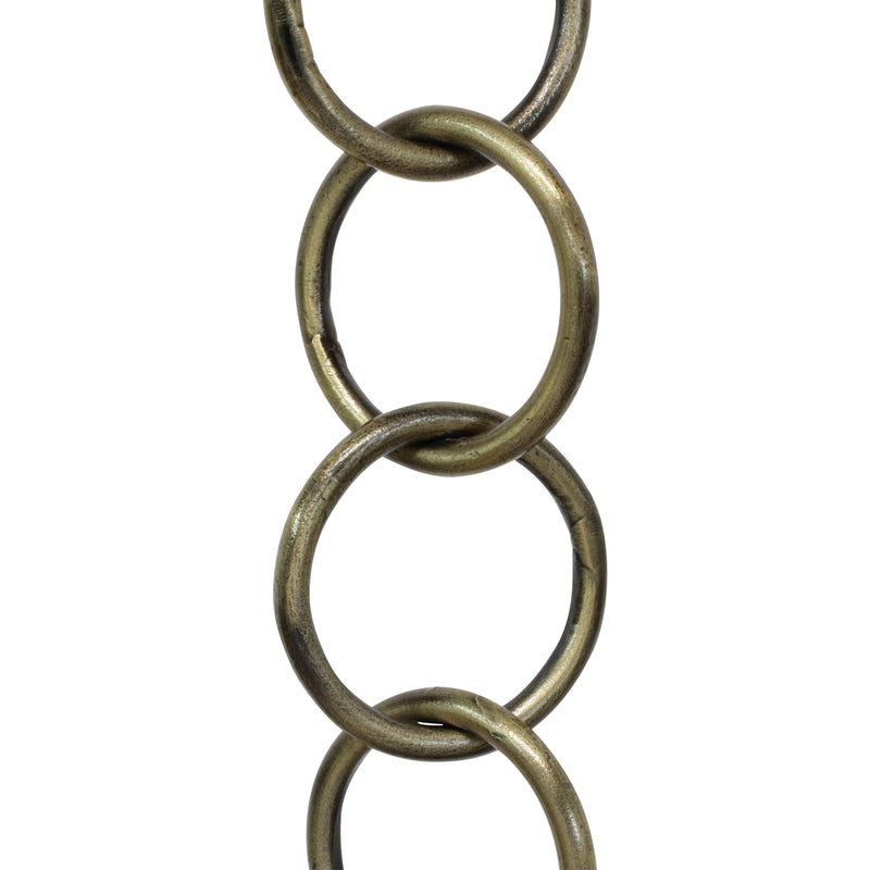 Chain IR41-W Round Ring Chandelier Chain with Welded Iron links, Antique Brass