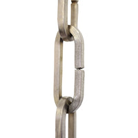 Chain IR49-U Standard Link, Coil Chandelier Chain with Rectangle Unwelded Iron links, Antique Brass