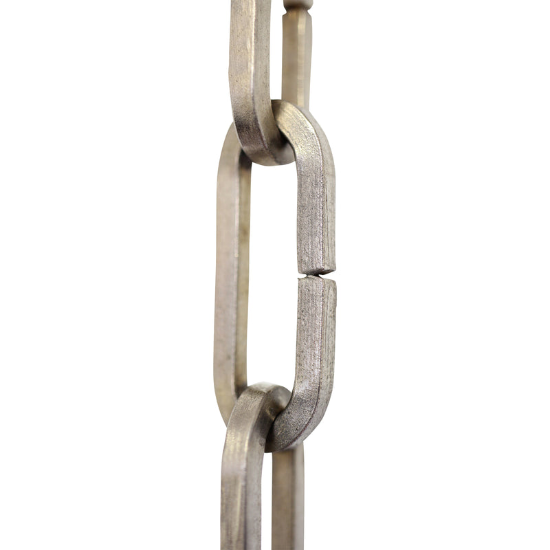 Chain IR49-U Standard Link, Coil Chandelier Chain with Rectangle Unwelded Iron links, Antique Brass