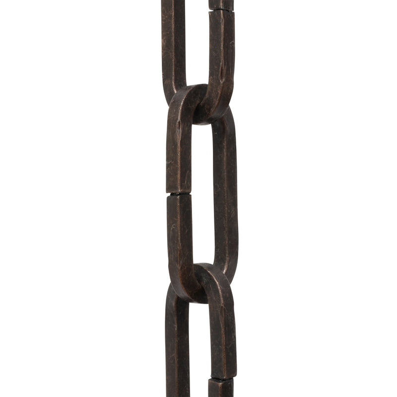 Chain IR49-U Standard Link, Coil Chandelier Chain with Rectangle Unwelded Iron links, Antique Brass