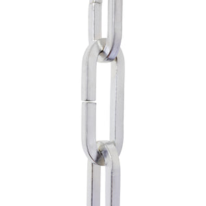 Chain IR49-U Standard Link, Coil Chandelier Chain with Rectangle Unwelded Iron links, Antique Brass