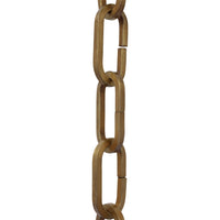 Chain IR49-U Standard Link, Coil Chandelier Chain with Rectangle Unwelded Iron links, Antique Brass