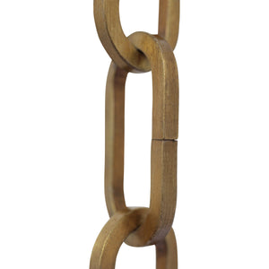 Chain IR49-U Standard Link, Coil Chandelier Chain with Rectangle Unwelded Iron links, Antique Brass
