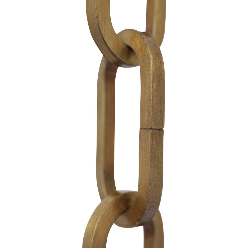 Chain IR49-U Standard Link, Coil Chandelier Chain with Rectangle Unwelded Iron links, Antique Brass
