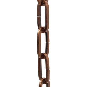 Chain IR49-U Standard Link Chandelier Chain with Unwelded Iron links, Antique Brass