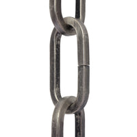 Chain IR49-U Standard Link, Coil Chandelier Chain with Rectangle Unwelded Iron links, Antique Brass
