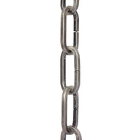 Chain IR49-U Standard Link, Coil Chandelier Chain with Rectangle Unwelded Iron links, Antique Brass