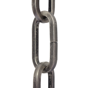 Chain IR49-U Standard Link, Coil Chandelier Chain with Rectangle Unwelded Iron links, Antique Brass