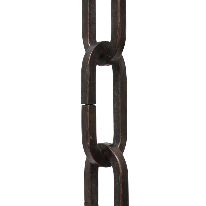Chain IR49-U Standard Link, Coil Chandelier Chain with Rectangle Unwelded Iron links, Antique Brass