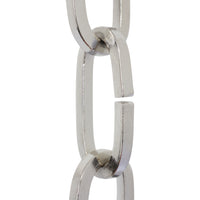 Chain IR49-U Standard Link, Coil Chandelier Chain with Rectangle Unwelded Iron links, Antique Brass