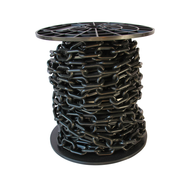 Chain PL55-U Standard Link Barrier Chain with Oval Unwelded Plastic links, Black