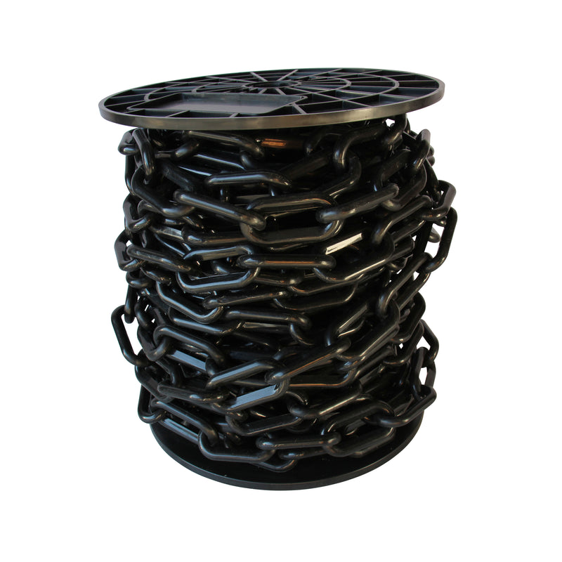 Chain PL55-U Standard Link Barrier Chain with Oval Unwelded Plastic links, Black