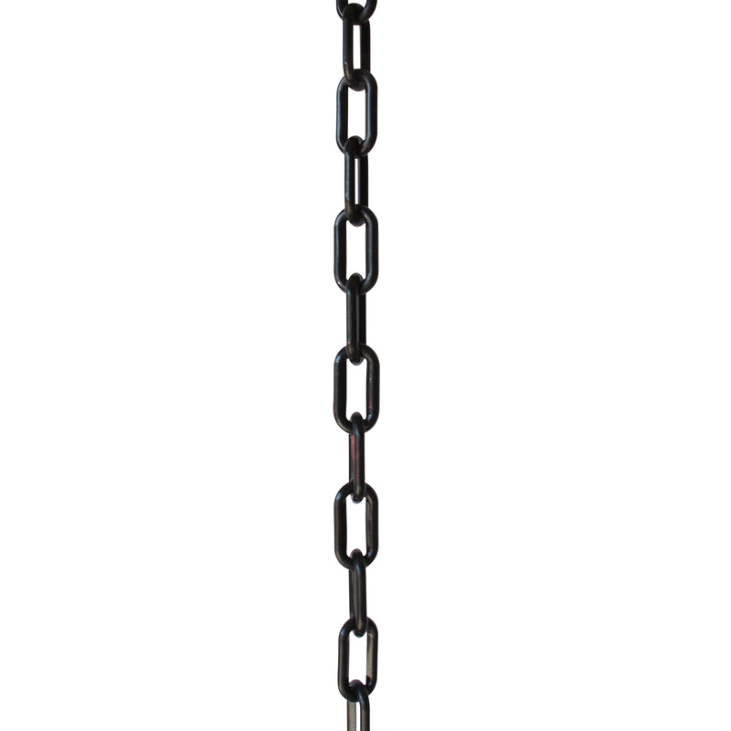 Chain PL55-U Standard Link Oval Barrier Chain with Unwelded Plastic links, Black