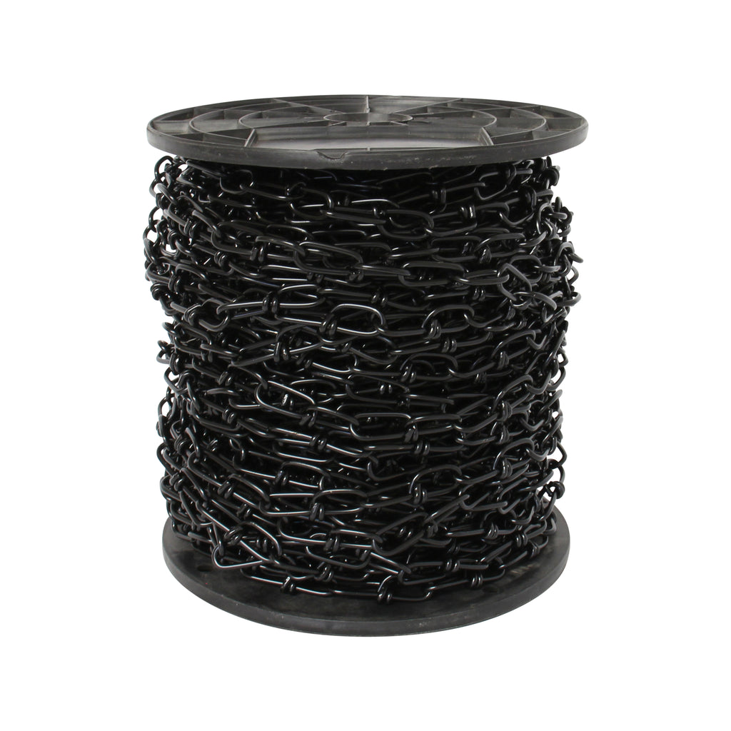 Chain SS52-U Double Loop Utility Chain with Unwelded Stainless Steel links, Black
