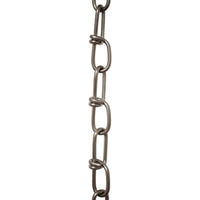 Chain SS52-U Double Loop Utility Chain with Unwelded Stainless Steel links, Black
