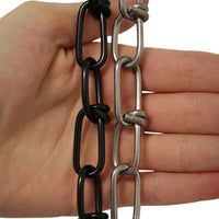 Chain SS52-U Double Loop Utility Chain with Unwelded Stainless Steel links, Black