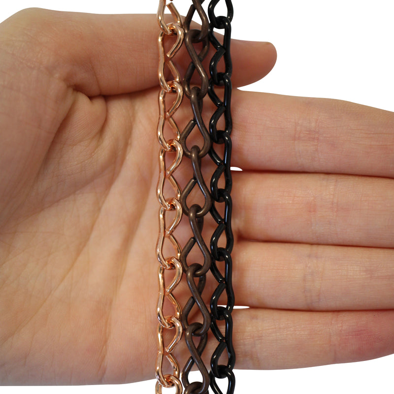 Chain ST50-U Single Jack Basket Chain with Unwelded Steel links, Antique Brass