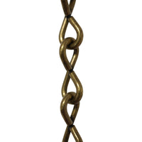 Chain ST50-U Single Jack Basket Chain with Unwelded Steel links, Antique Brass