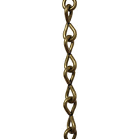 Chain ST50-U Single Jack Basket Chain with Unwelded Steel links, Antique Brass