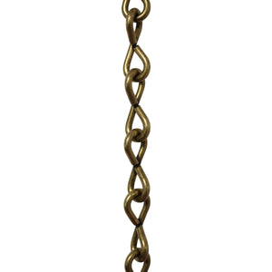 Chain ST50-U Single Jack Basket Chain with Unwelded Steel links, Antique Brass