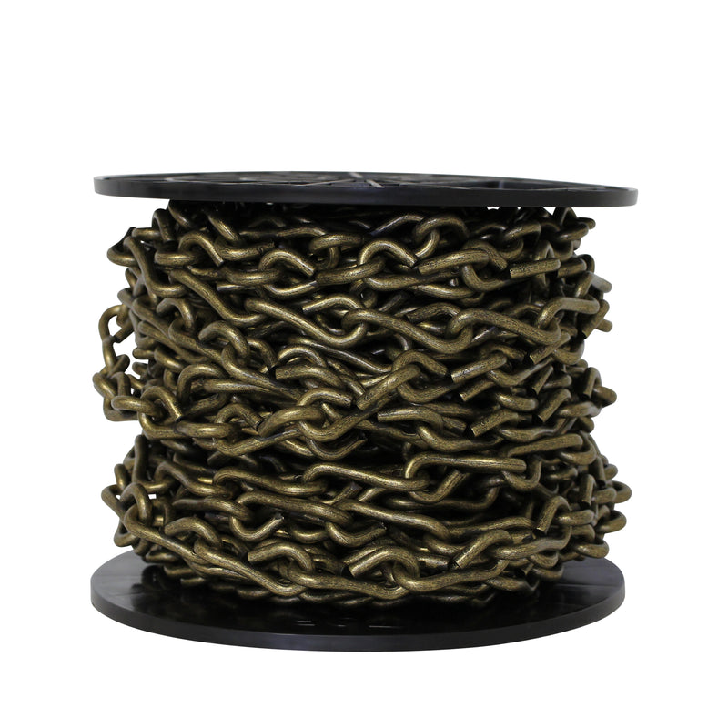 Chain ST50-U Single Jack Basket Chain with Unwelded Steel links, Antique Brass