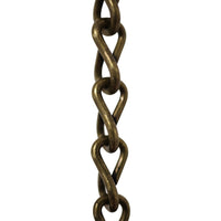 Chain ST51-U Double Jack Basket Chain with Unwelded Steel links, Antique Brass