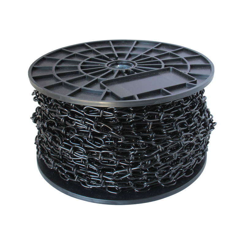 Chain ST52-U Lightweight, Double Loop Basket Chain with Unwelded Steel links, Black