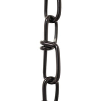 Chain ST52-U Lightweight, Double Loop Basket Chain with Unwelded Steel links, Black