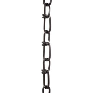 Chain ST52-U Lightweight, Double Loop Basket Chain with Unwelded Steel links, Black
