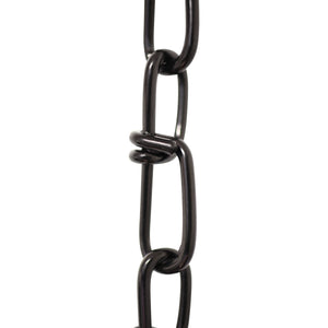 Chain ST52-U Lightweight, Double Loop Basket Chain with Unwelded Steel links, Black