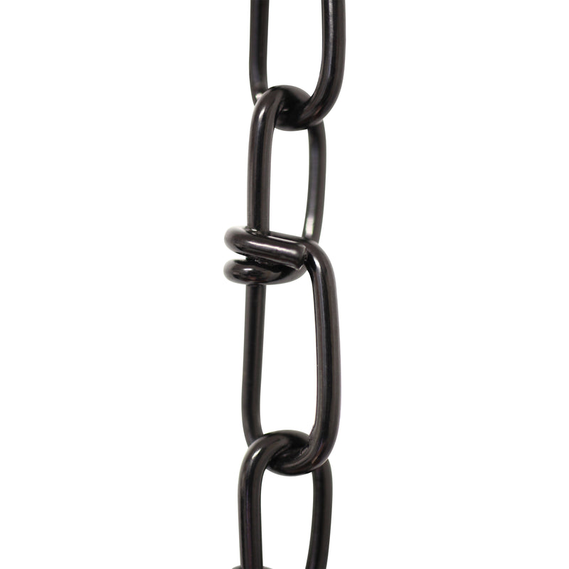 Chain ST52-U Lightweight, Double Loop Basket Chain with Unwelded Steel links, Black